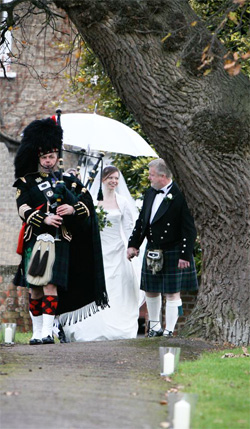 Cambridge Bagpiper - White Dress Jacket